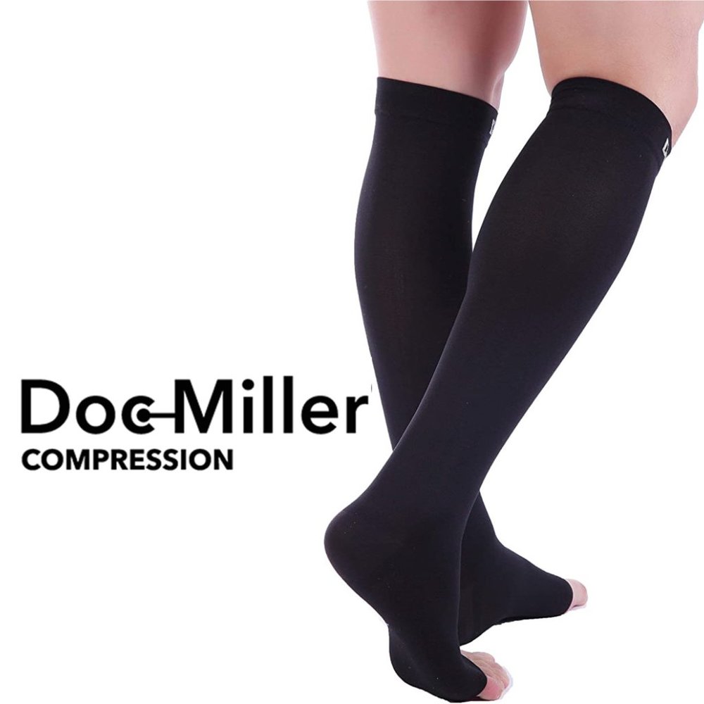 DOC MILLER Open Toe Compression Socks  -  NEW IN PACKAGE! - Picture 6 of 10